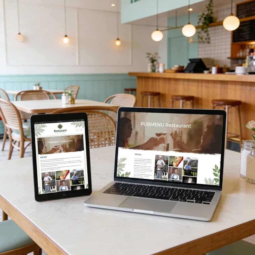 pubmenu web - responsivní webové stránky pro restaurace a gastro provozy